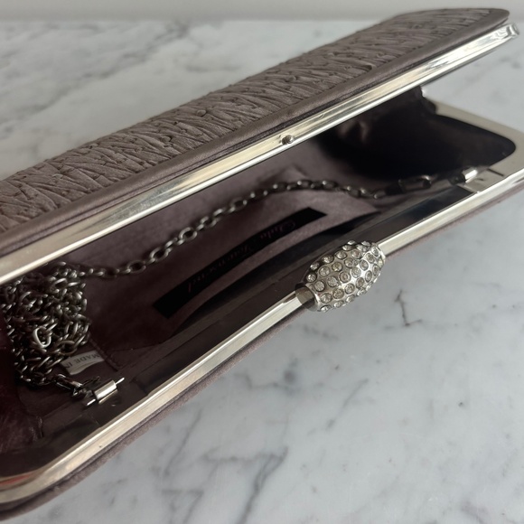 Mocha clutch bag with rhinestones - Picture 3 of 6